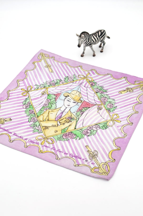 LE LOIR EN PAPILLON pocket square - Au Drôle de Zèbre