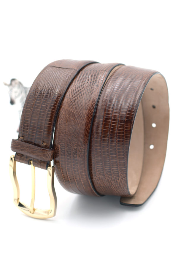 BRIONI lizard belt - Au Drôle de Zèbre