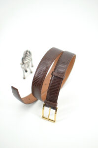 J.M. WESTON lizard belt - Au Drôle de Zèbre