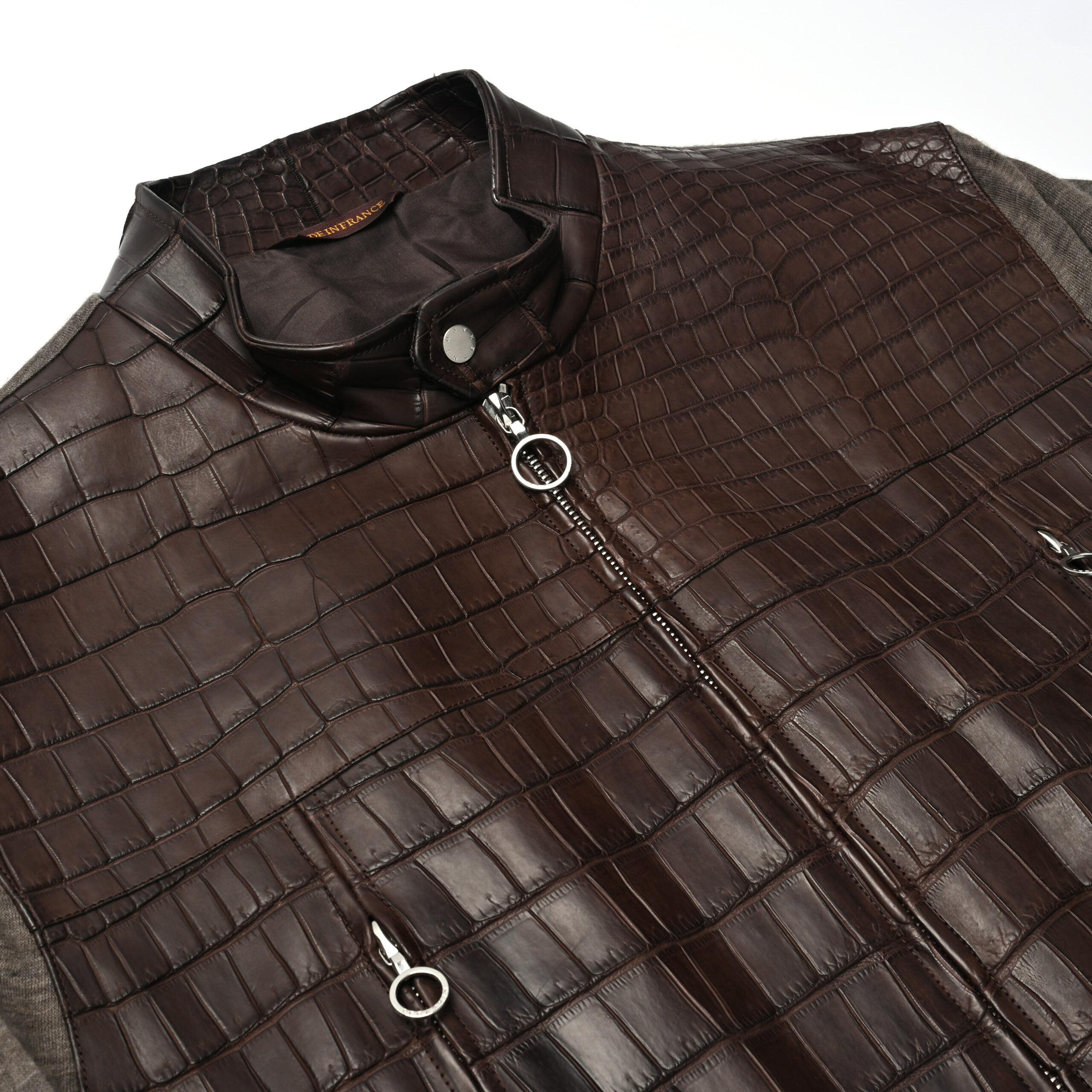 SERAPHIN crocodile & cashmere jacket - AuDroleDeZebre.fr